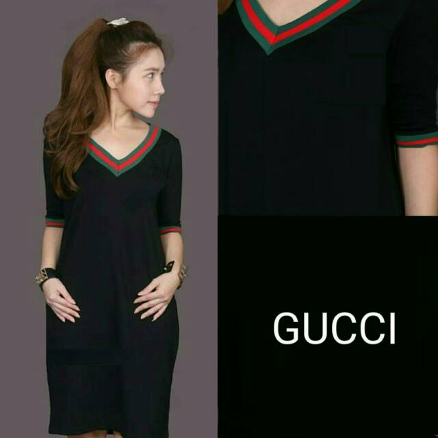 MINI DRESS GUCI V BLACK