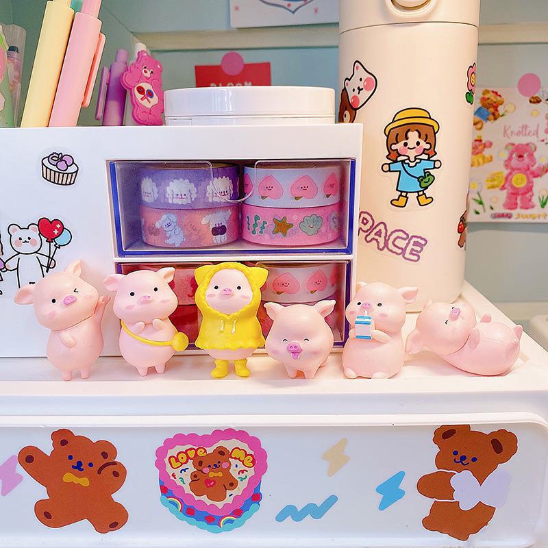 1pc Mainan Boneka Babi Lucu Untuk Dekorasi Meja