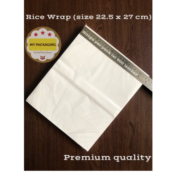 isi 500pcs/pack Kertas Nasi 22.5 x 27 cm / Rice Wrap ala KFC mcD Fried chicken