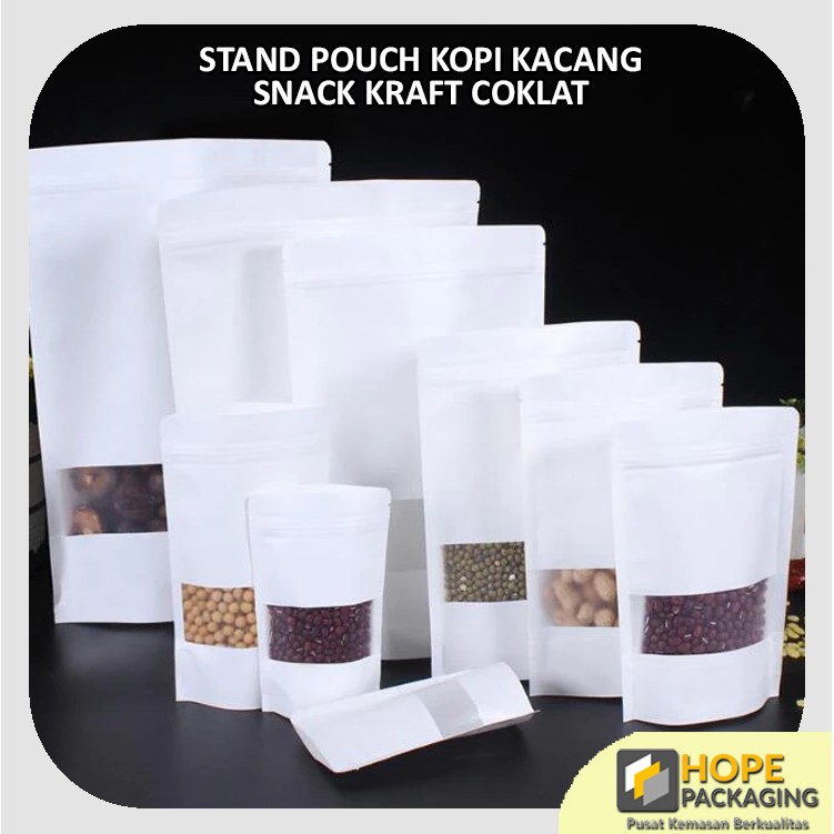 [ 5 pcs ] Sale Murah Standing Pouch Varian Kraft Paper Premium Ziplock / Kemasan Aneka Snack