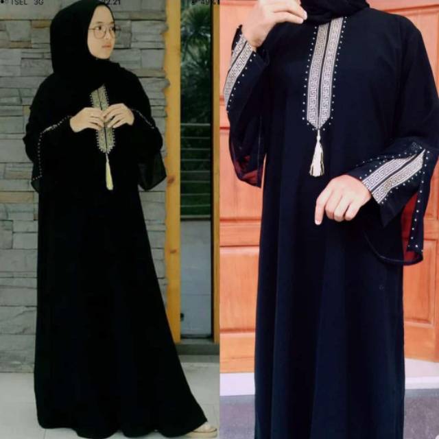 Gamis Arab Syari Asdf Dubai Heidy (nissa sabyan) Abaya Terlaris OOTD Kualitas Terjamin Termurah