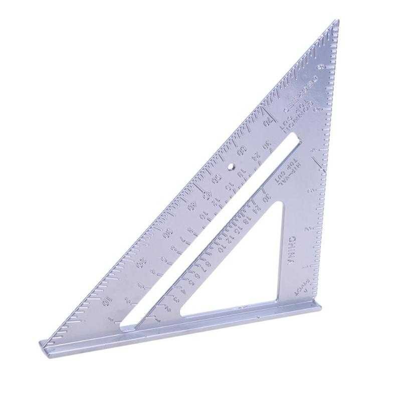 Bayar Ditempat Taffware Penggaris Siku Mistar Triangle Ruler Aluminium - VK18