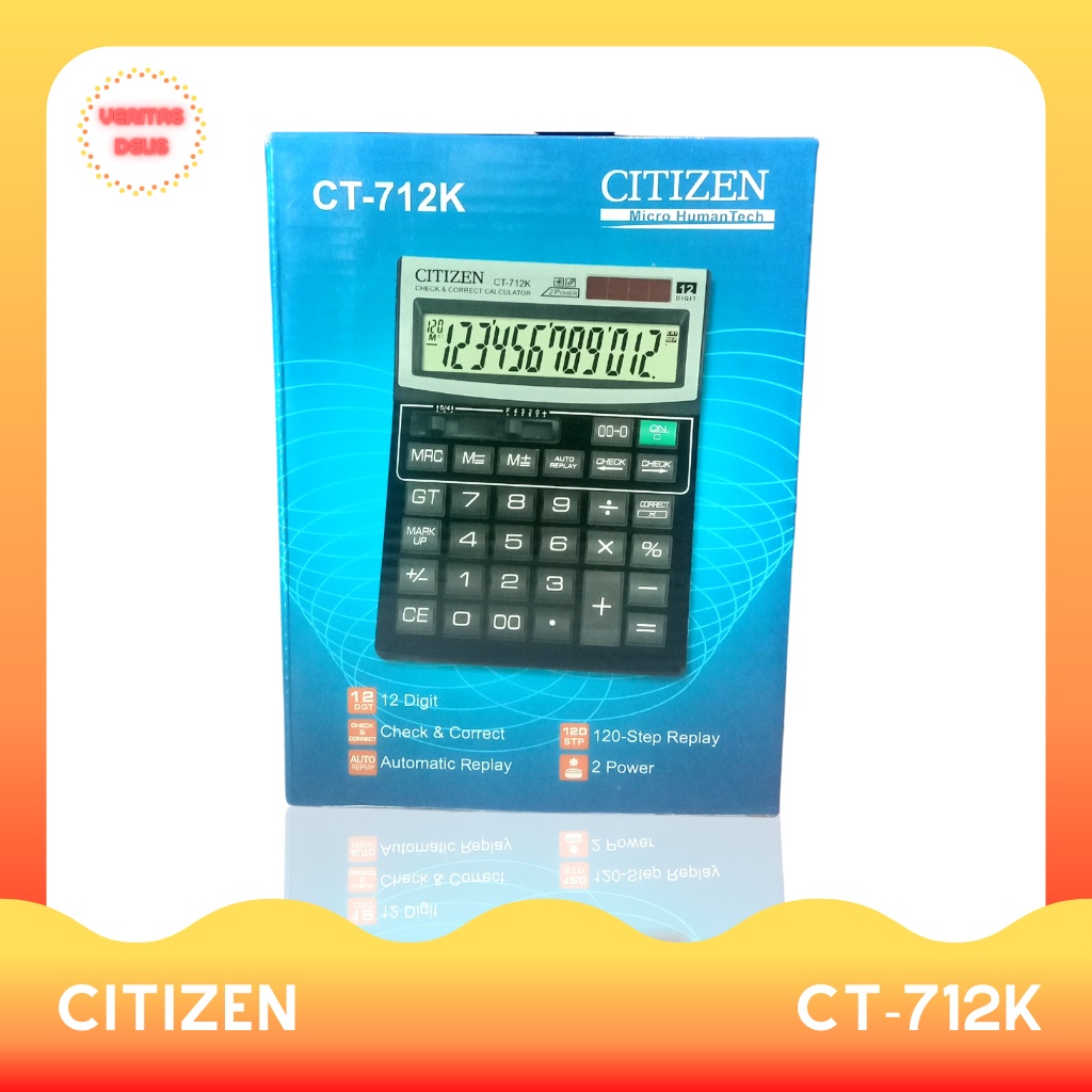 

Kalkulator Citizen CT-712K (Gratis 2 buah baterai cadangan)