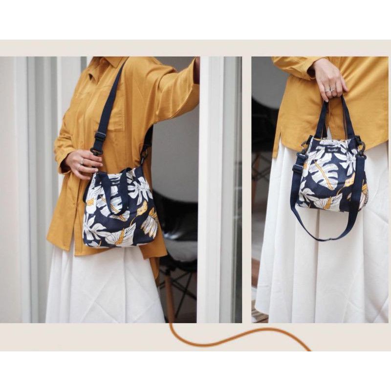 SLING BAG KANVAS MINI TAS SELEMPANG KANVAS WANITA