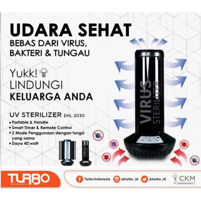 Turbo Vinator EHL2030 Dengan Sinar UV Membunuh Virus Bakteri Dan Tungau 99.99%