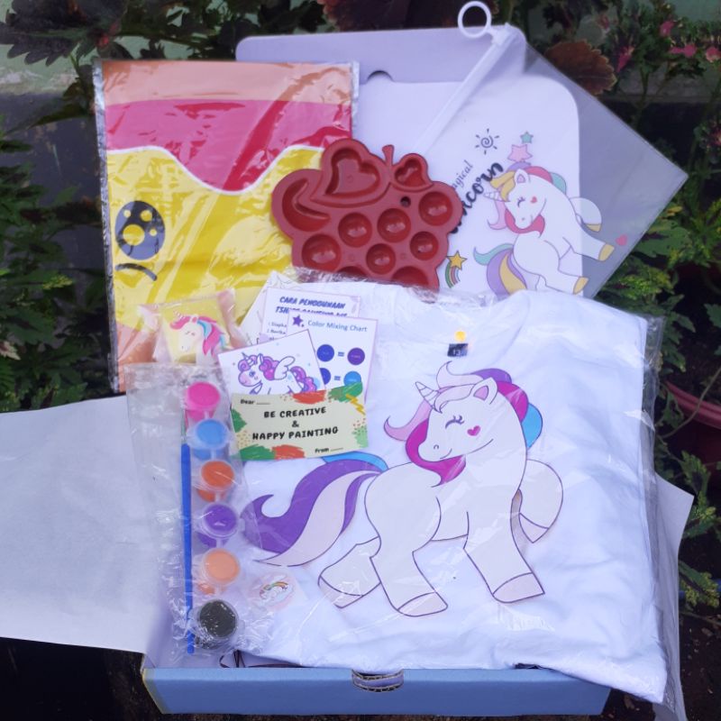 

KADO ANAK UNICORN I SET PAINTING KIT I DIY TSHIRT PAINTING KIT