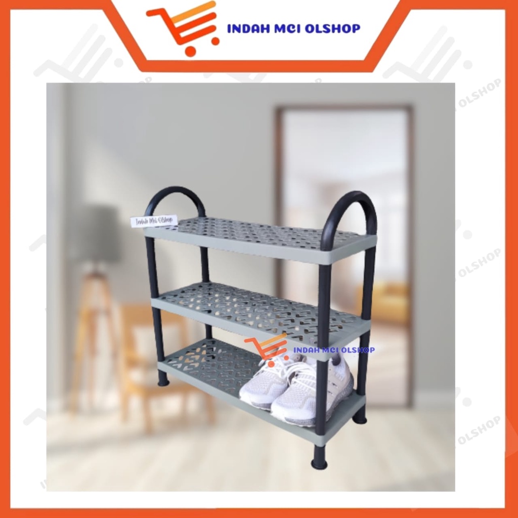 RAK SEPATU 3 SUSUN / RAK SEPATU SUSUN PLASTIK SERBAGUNA
