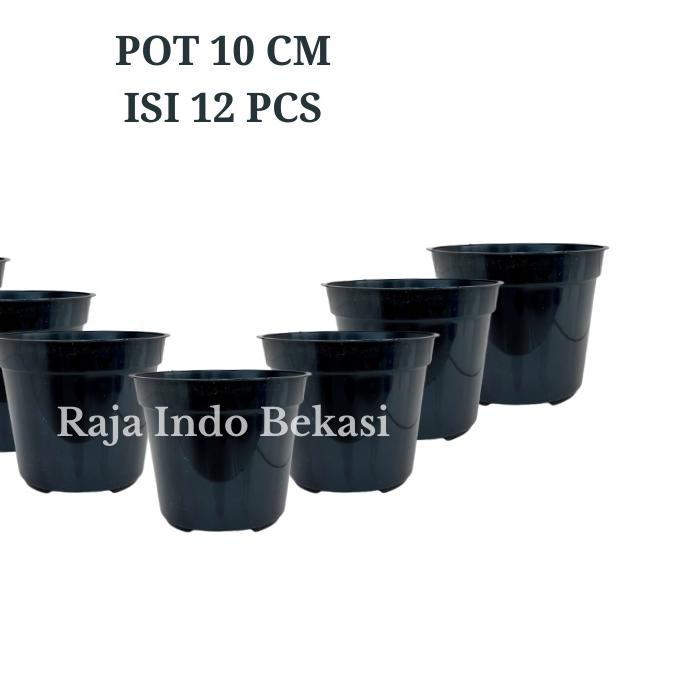 LUSINAN Pot 30 cm Hitam UKURAN ASLI GROSIR Pot Lusinan Hitam Murah Termurah 12 15 17 20 25 30cm