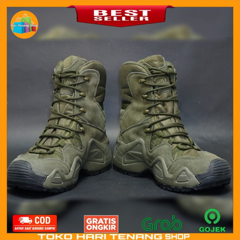 (ESDY) Sepatu tactical hijau army 8 inch esdy original import/sepatu tactical pria import/sepatu tactical boots pria dan wanita anti selip dan waterproof