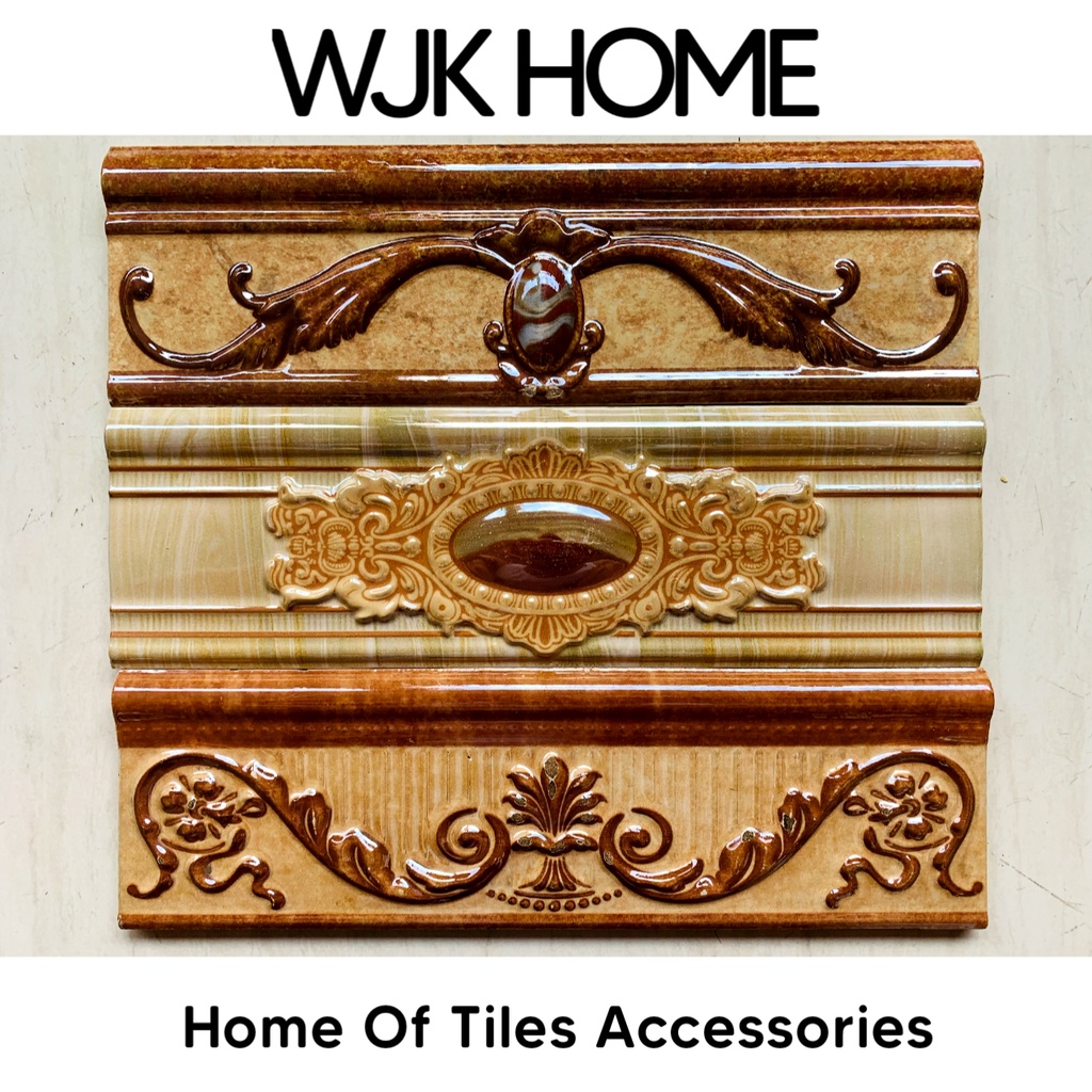 Lis Keramik Dinding Timbul Ukuran 9x30 cm Import