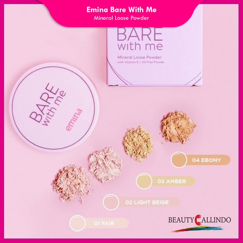 Emina Bare With Me Mineral Loose Powder | Bedak Tabur