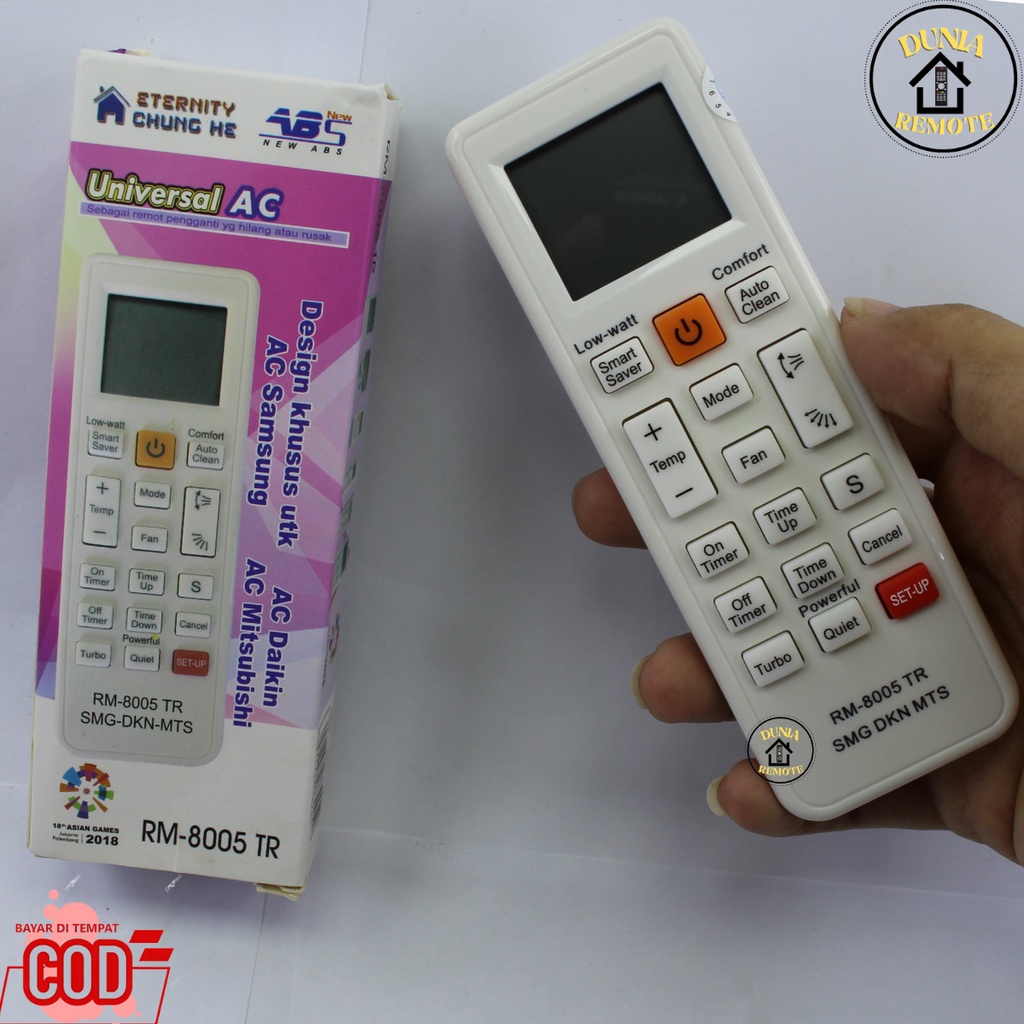 Remot Remote AC Multi SDM Samsung Daikin Mitsubishi K-8005 tanpa setting