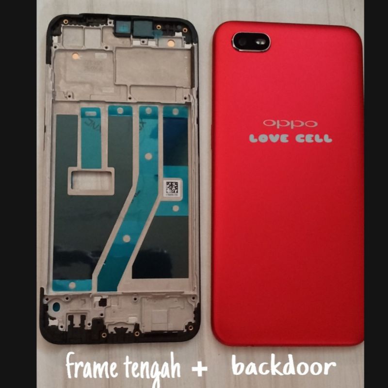 Kesing Casing Housing Fullset Frame Tulang Tengah Lcd+Backdoor Oppo A1K Original