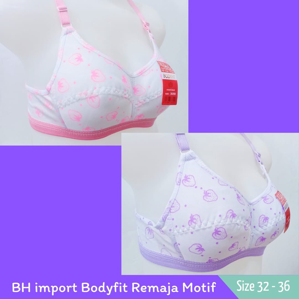 BRA/BH SPORT BODYFIT REMAJA MOTIF-Tanpa Kawat dan Tanpa Busa-Pakaian Dalam Wanita Nyaman diPakai-Bisa COD