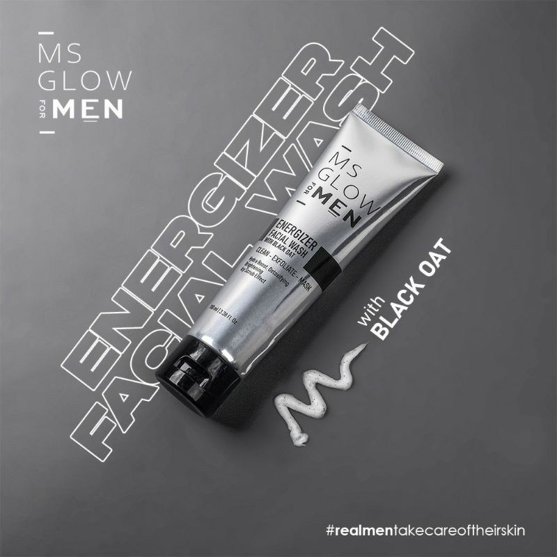Ms glow for men facial wash ms glow men cuci muka ms glow men sabun muka ma glow for men facial wash
