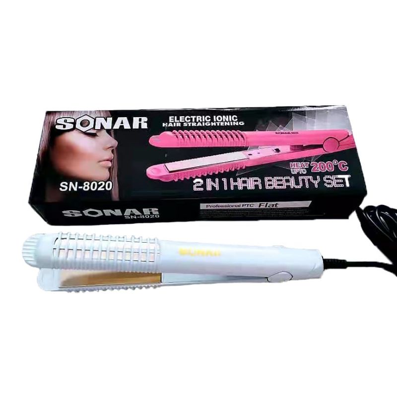 CATOKAN SONAR SN-8020 2IN1 Pelurus/Pengeriting Rambut