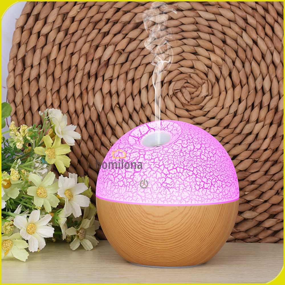 Air Humidifier Ultrasonic Aromatherapy Oil Diffuser RGB Light 130ml - Taffware HUMI J-008 Wooden