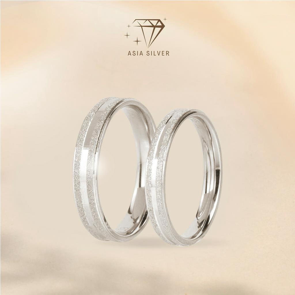 Cincin Couple Perak Silver 925 Tunangan Nikah Kawin Wedding Ring | Cincin Wanita / Pria Perak Silver