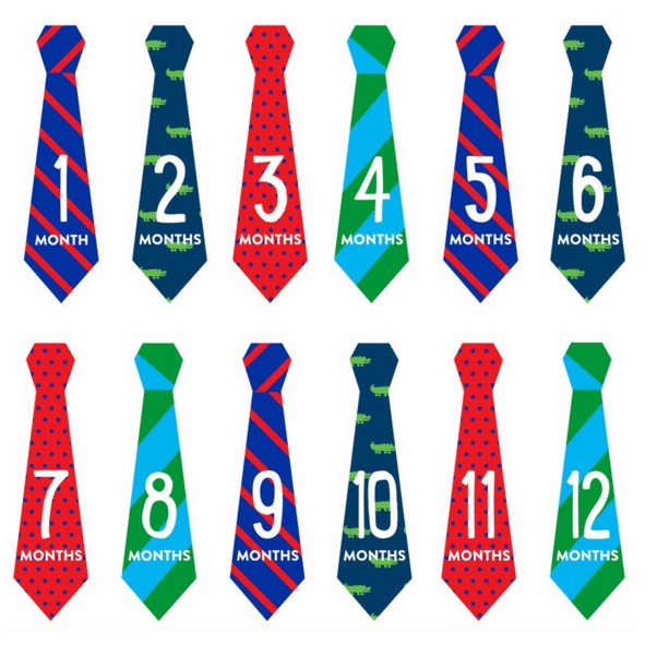 Baby First Year's Tie Milestone Stickers