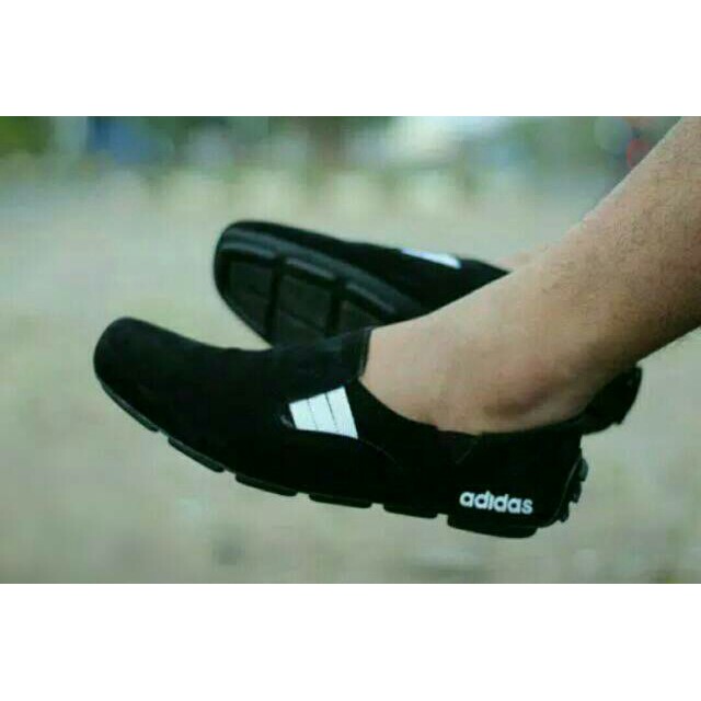 Promoo !!!! Sepatu slip on pria adidas casual slop formal kerja kantor kulit asli santai kuliah 4.5