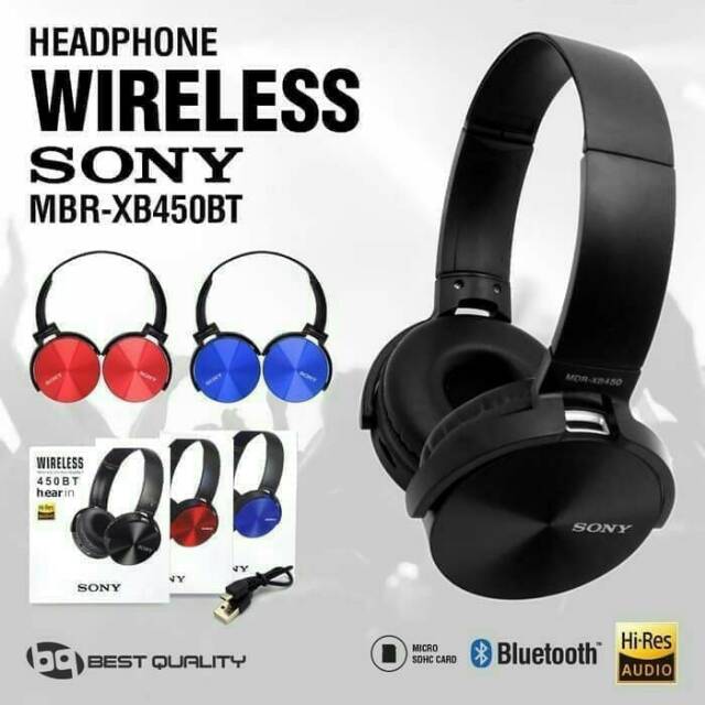 Headphone Wireless SONY / Headset Bluetooth SONY MDR-450BT