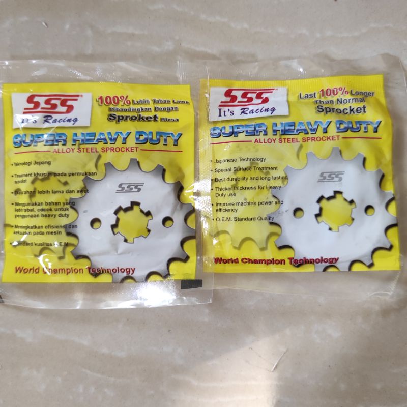 Gear Depan SSS 415 12 13 14 15 16 17 RXZ RXKing Jupiter Vega MX FIZR Vixion R15 MXKing-SSS