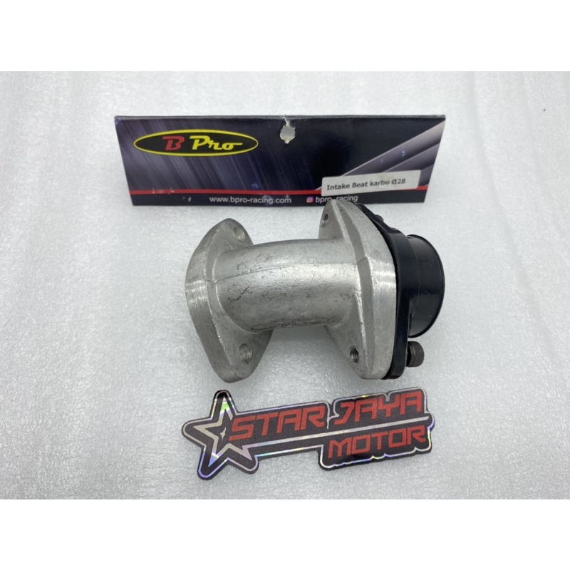 INTAKE INTEK MANIFOLD BEAT KARBU SCOOPY KARBU VARIO 110 KARBU BPRO RACING 28MM SILVER