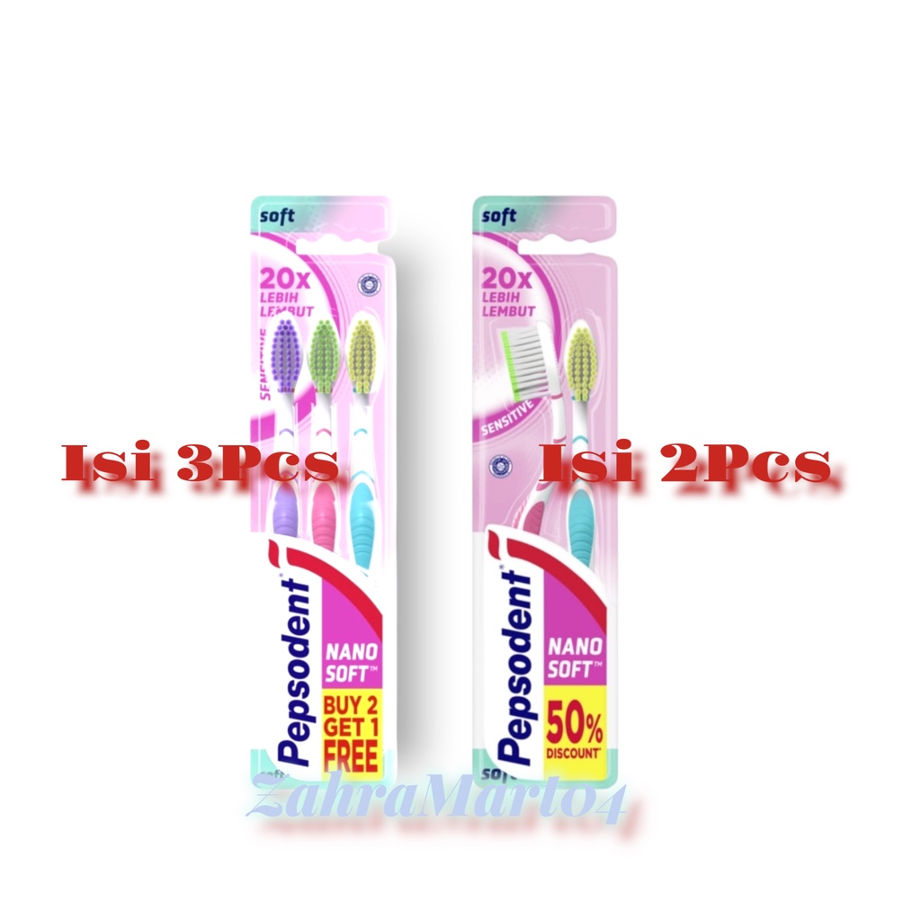 Pepsodent Sikat Gigi Double Care Sensitive 3pcs