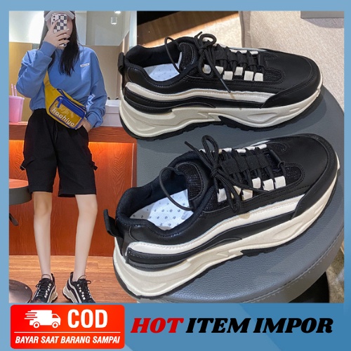 SW328 Sepatu Sneakers Wanita Impor Sport PREMIUM COD TERMURAH