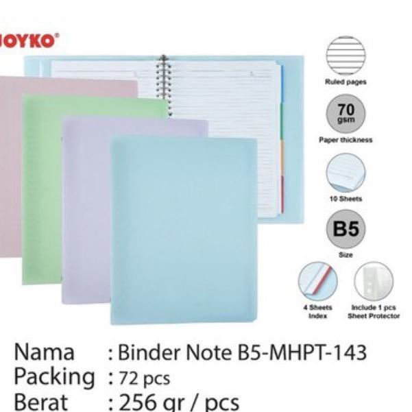 

[KODE PRODUK ZM6QF5898] Map Binder Note A5 B5 Warna Pastel A5 / B5-MHPT-143