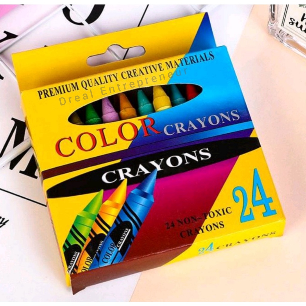 Crayon Menggambar Pensil Warna Satu Set 24 Pcs Color Anak Sekolah