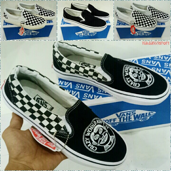 Sepatu vans slip on checkerboard terbaru sepatu vans catur sepatu kekinian (bisa cod)