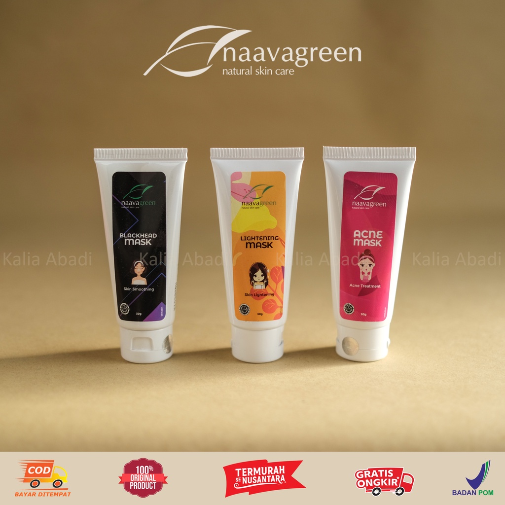 [ ASLI ] NAAVAGREEN MASKER ACNE • MASKER JERAWAT • MASKER KOMEDO • MASKER PENCERAH • MASKER PEMUTIH - NAVAGREEN - NAVA GREEN - NAVAAGREEN - NAVAA GREEN