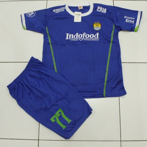 setelan baju kaos bola anak/setelan jersey bola persib bandung