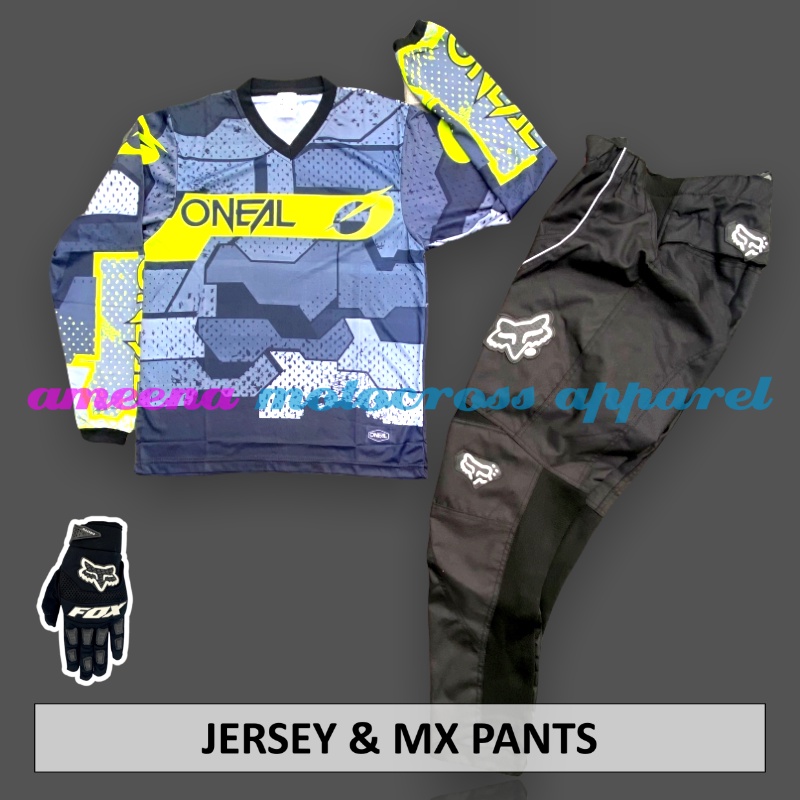 Jerseyset - Jersey set Trail - Jersey &amp; Celana Motocross - Jersey Trabas - Jersey Stelan MX Cross - Satu Set Jersey &amp; Celana - Jersey Lokal - Celana Cordura -  ONCT1101-F41