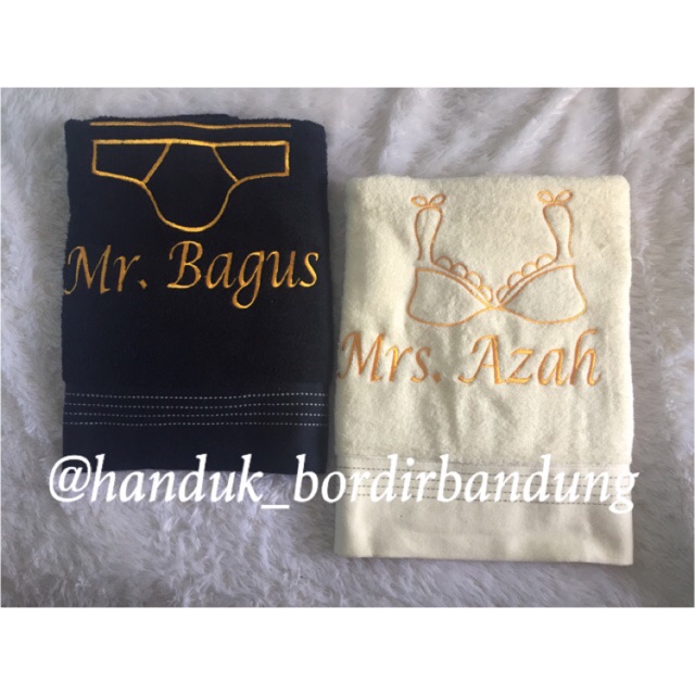 HANDUK BORDIR COUPLE TERRY PALMER BAMBOO