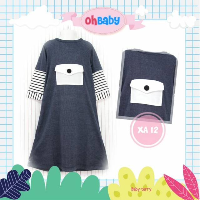 Baju Kaos  Muslim Gamis  Anak  Babyterry ohBaby XA 12 