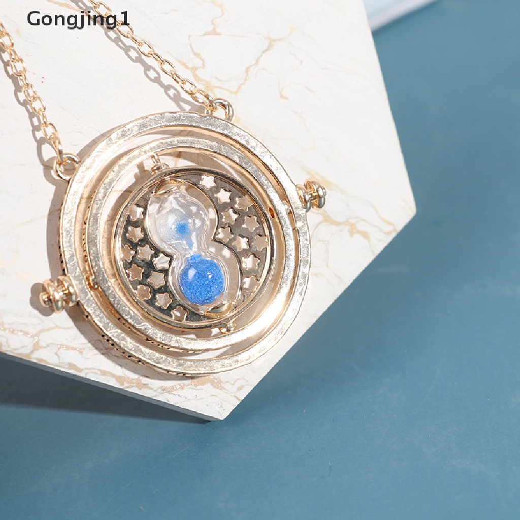 Gongjing1 Kalung Rantai Dengan Liontin Jam Pasir 3D Harry Potter