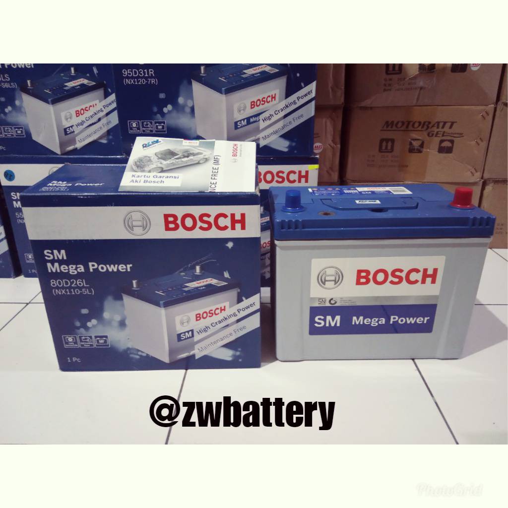 Aki Mobil Innova Diesel 80D26L-NX110-5L BOSCH Aki Kering 70Ah