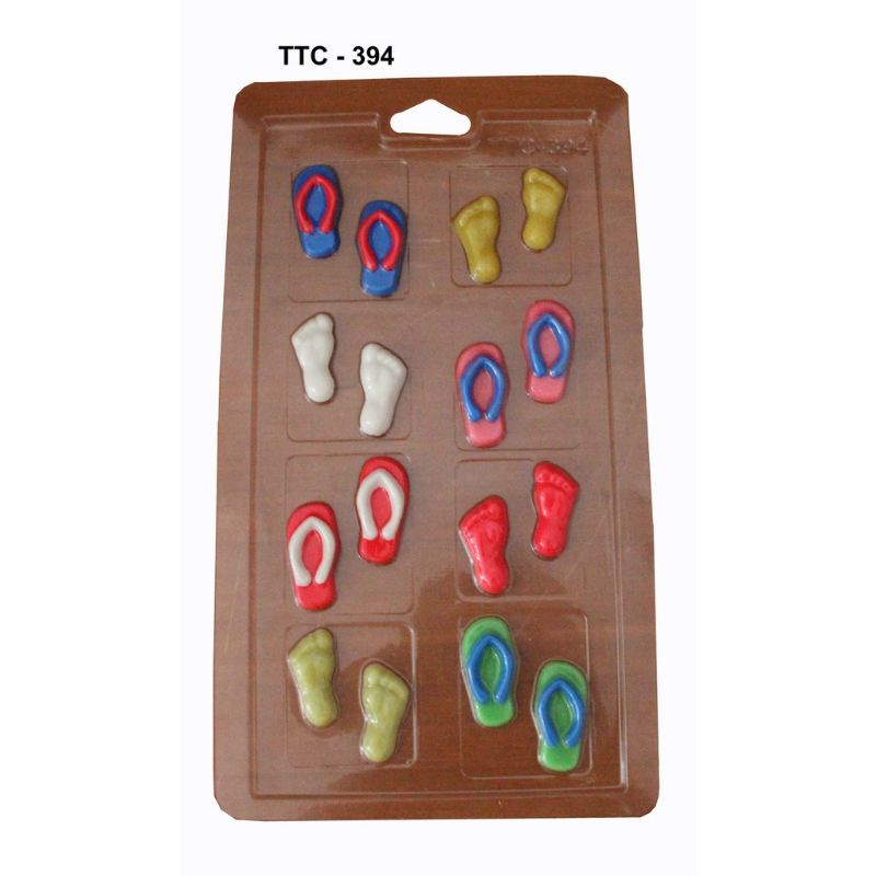 cetakan coklat mika model sandal/kaki