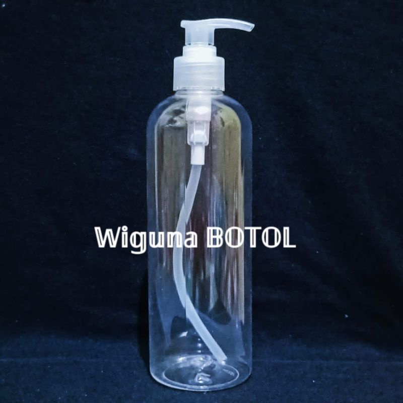 Botol Pump 500ml Model Tinggi / Botol 500ml Tinggi Tutup Pump Lotion / Botol Sabun 500ml Natural