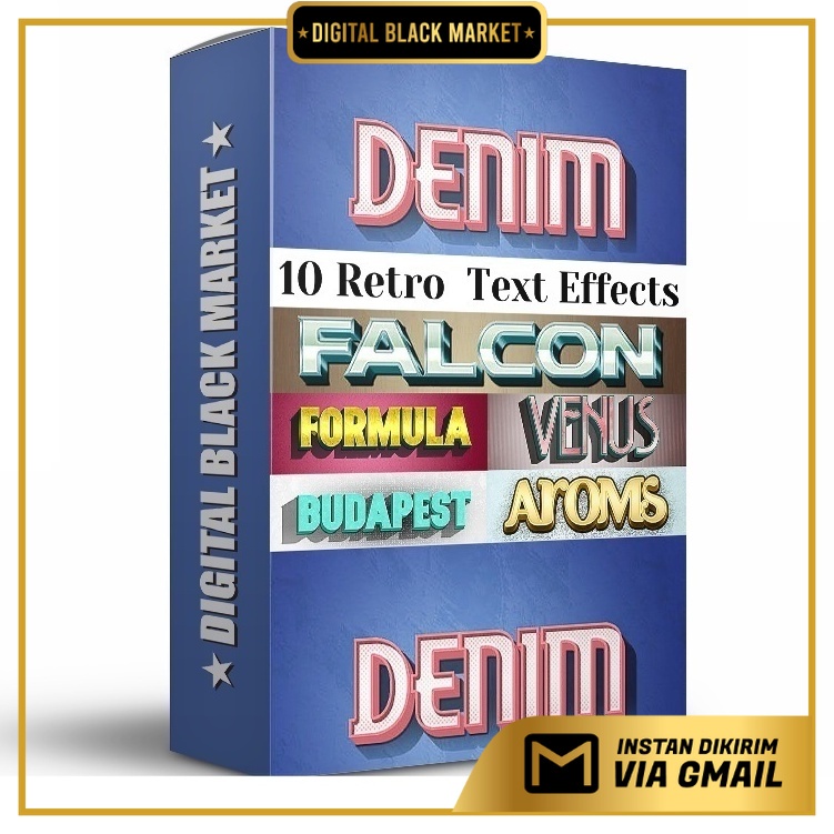 10 Retro Text Effects Set - Photoshop