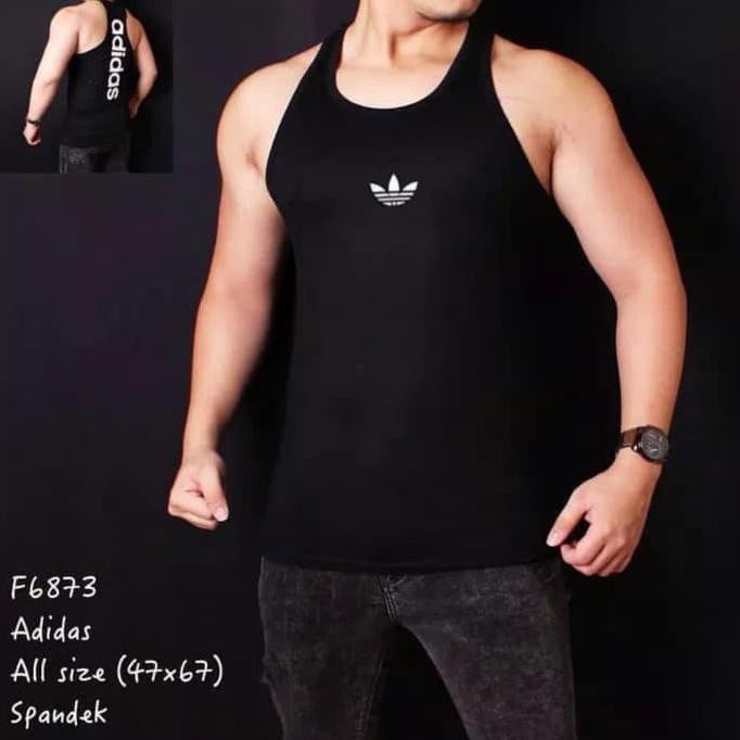(PROMO) Singlet gym ADIDAS / kaos training fitness fitnes pria