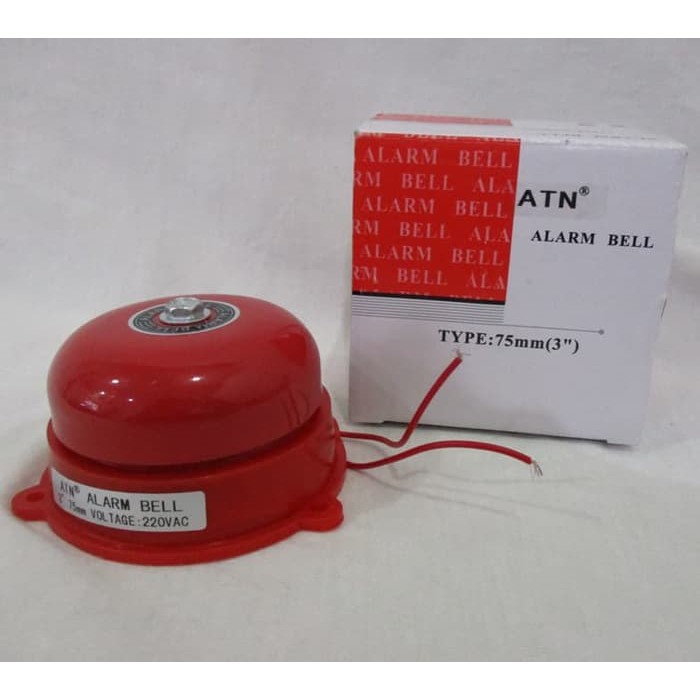 Bell Bel Kring AC 3 inch Bahan Besi Merah/Alarm Bell Suara Kencang