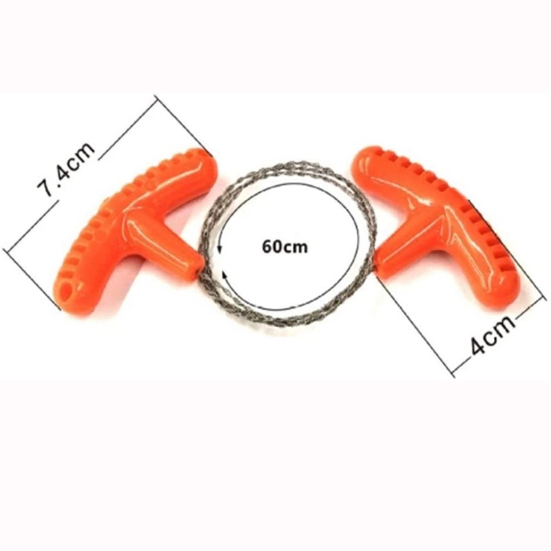 Manual Emergency Survival Mini Stainless Steel Wire Saw/ Foldable PP Handle Wire Saw/Hunting Fishing Hiking Camping Wire Saw/ Wild Survival Manual Essential Tool Adventure Equipment