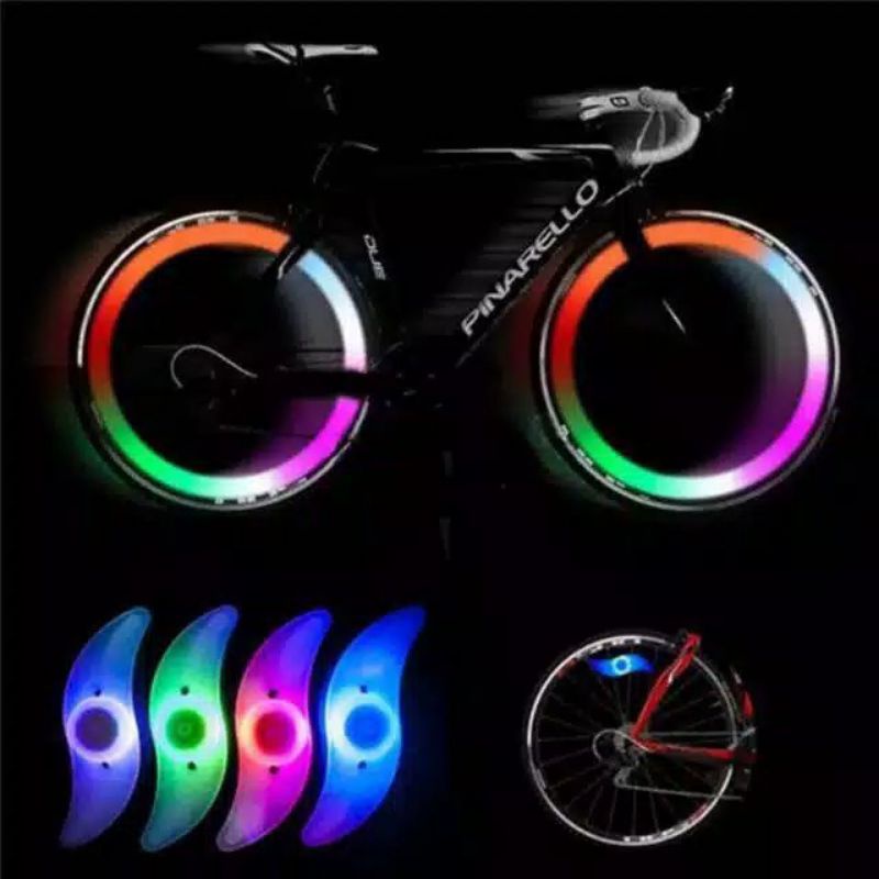 LAMPU BAN sepeda colour ful LED Bicycle wheel light 1 pcs LAMPU SEPEDA