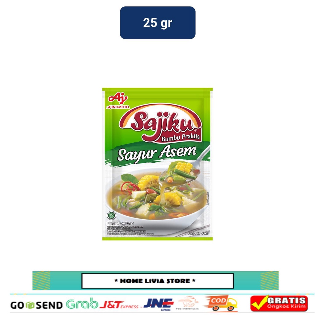 

Ajinomoto Sajiku Bumbu Sayur Asem 25 gr