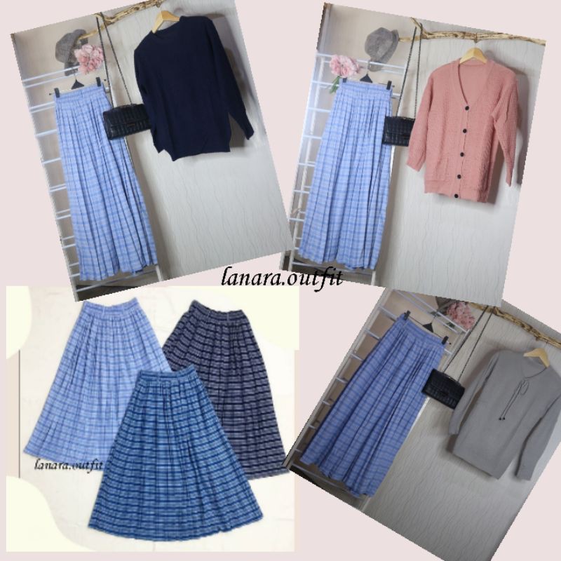 skirt / rok kotak kotak