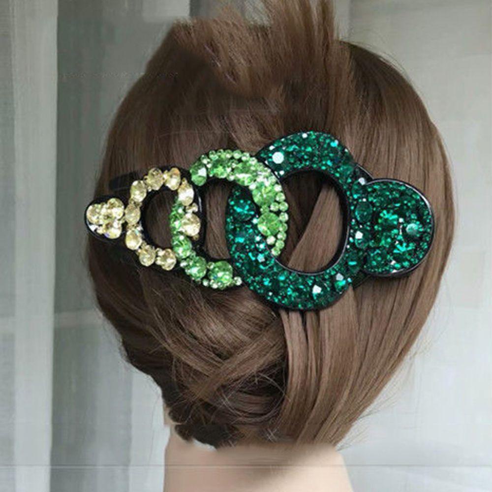 NEEDWAY Diamond Hair Clip Elegant Shiny Jepit Rambut Perempuan Hiasan Kepala Gadis Ponytail Holder