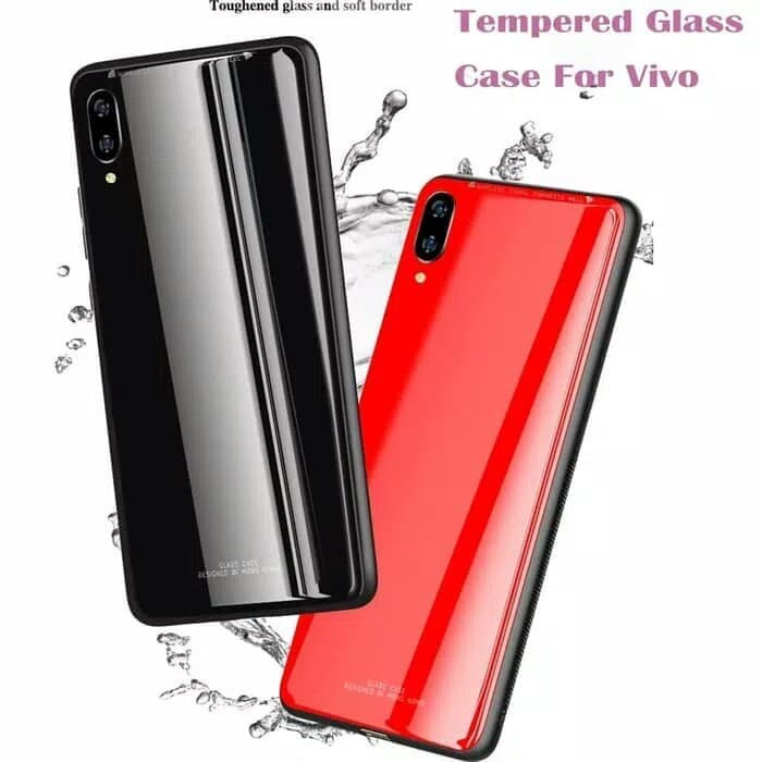 VIVO V11 PRO CASE TEMPERED GLASS CASE GLASS VIVO V11 PRO CASE SLIM